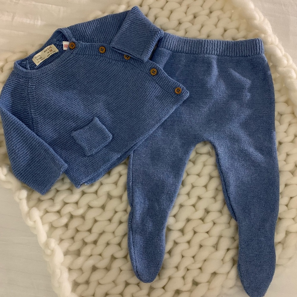 sweater set W/buttons Zara mini newborn